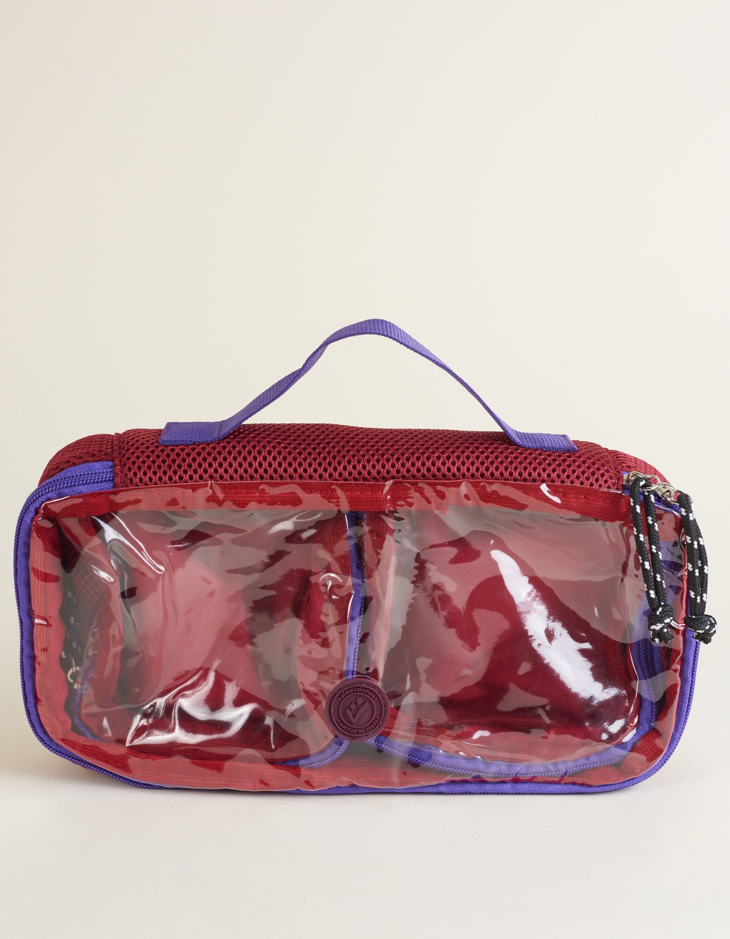 Kit Necessaire Tela Esportiva - Bordo