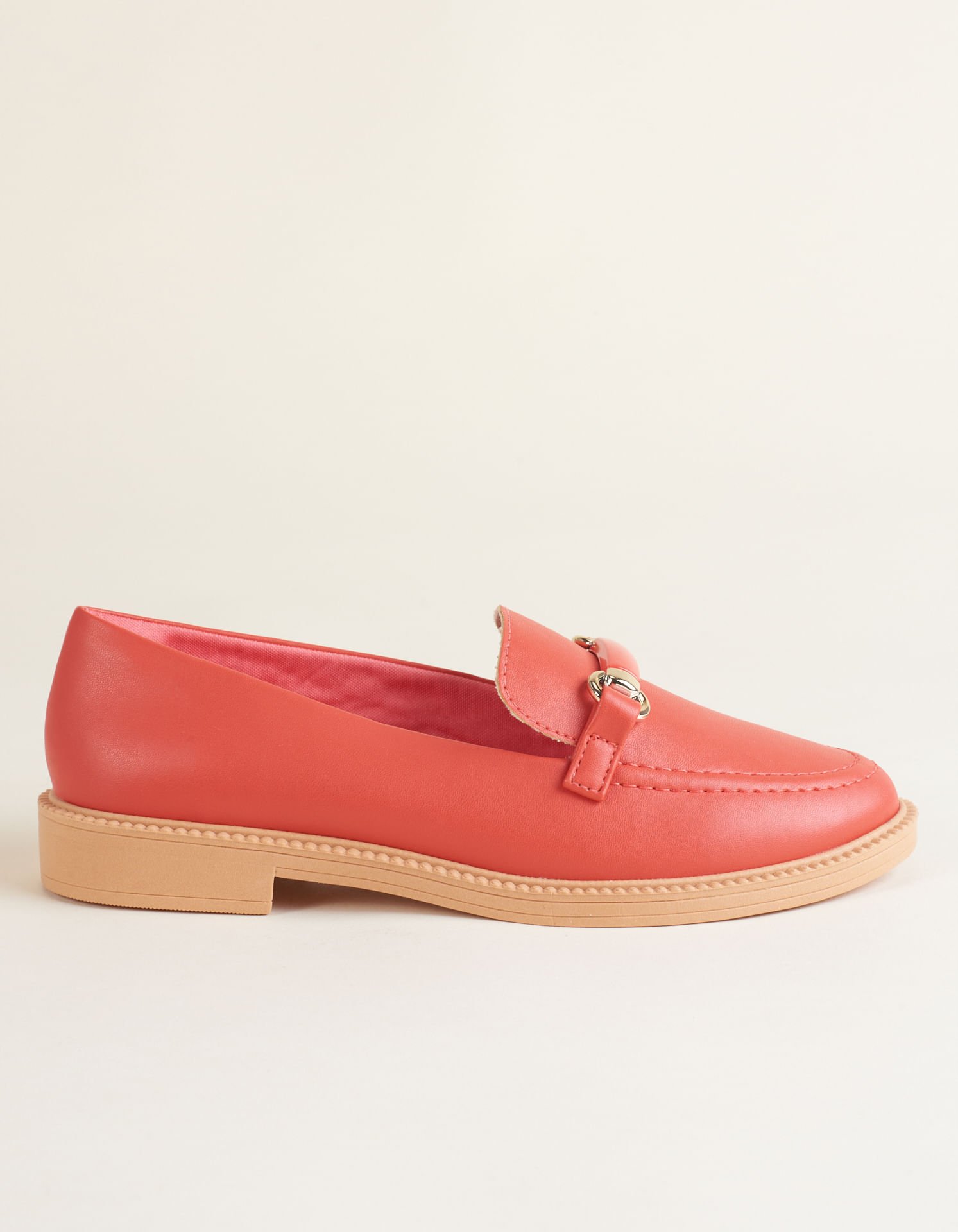 Mocassim Soft Com Gravata Enfeite Resina - Telha Laranja 3