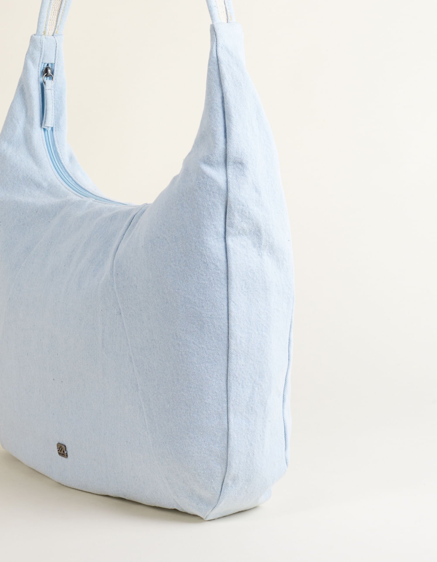 Bolsa Grande Jeans Alça Cadarço - Jeans Azul 3