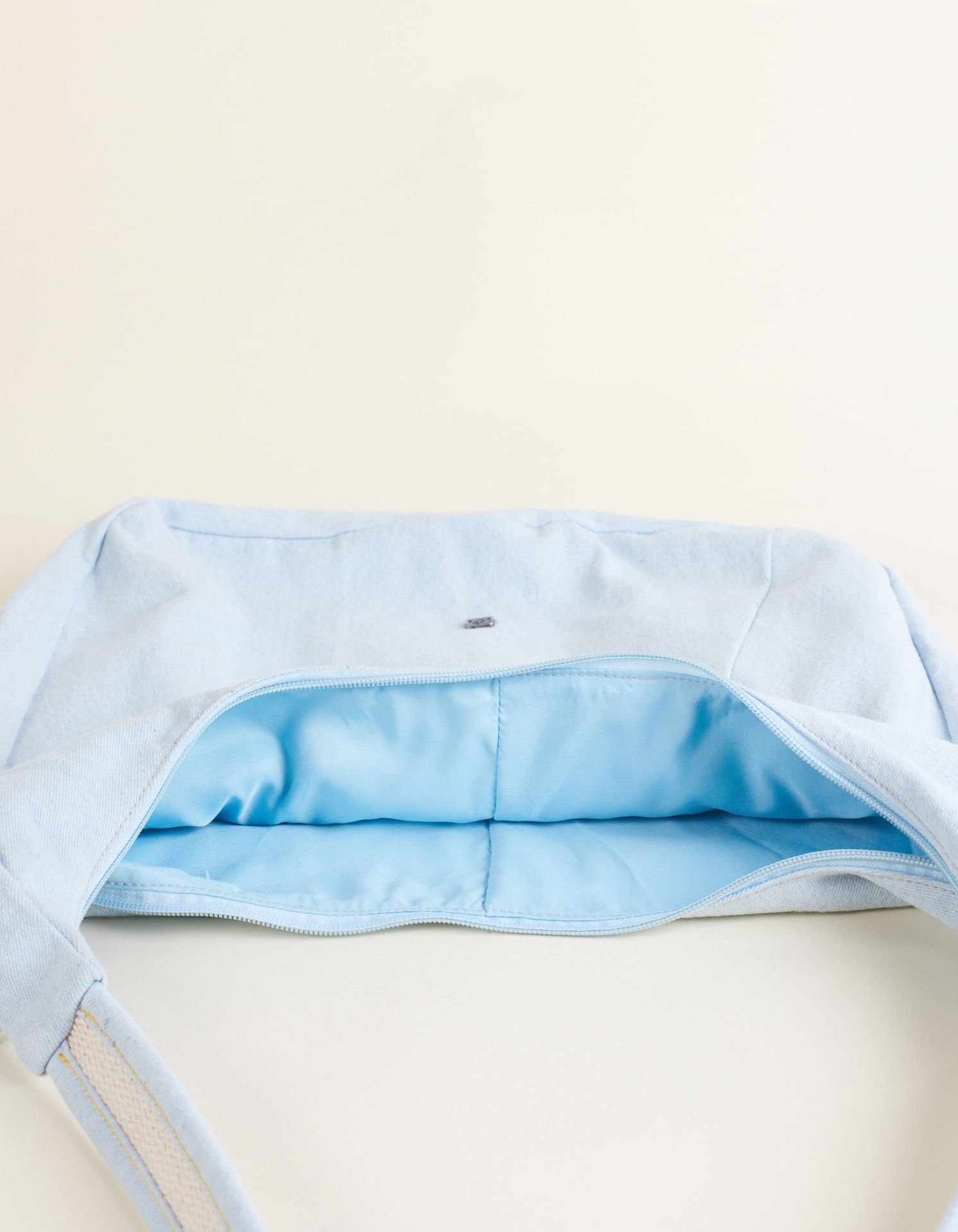 Bolsa Grande Jeans Alça Cadarço - Jeans Azul 1