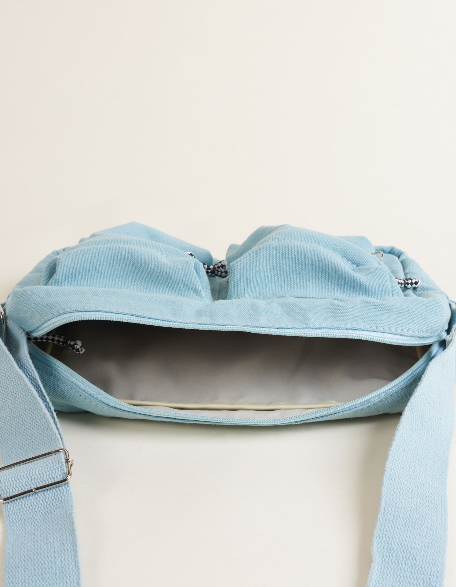 Bolsa Pequena Lona Bolsos Frontais - Acqua Azul 3