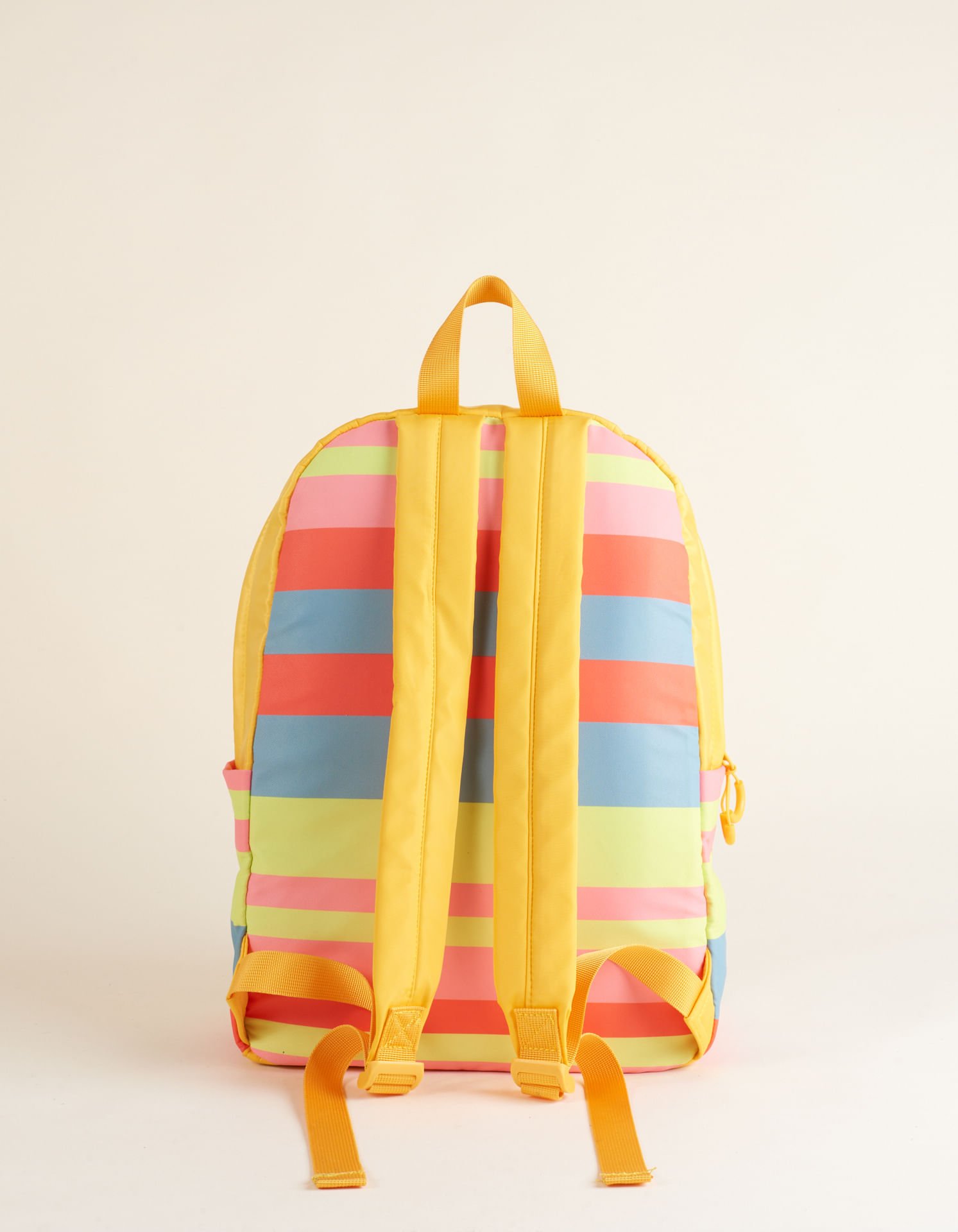 Mochila Tradicional Estampa Exclusiva Listras - Amarelo Amarelo 4