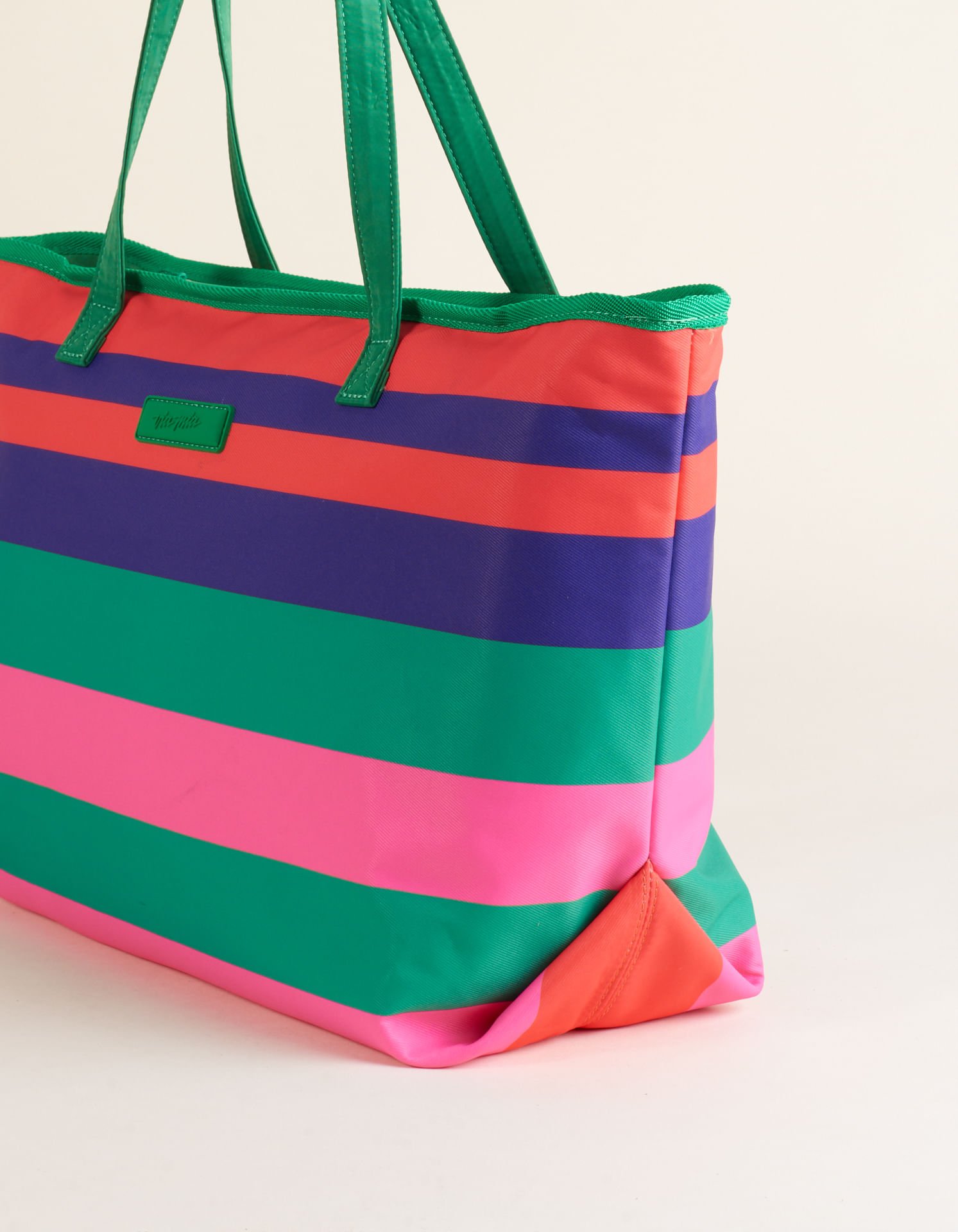 Bolsa Tradicional Estampa Exclusiva Listras - Verde Verde 2