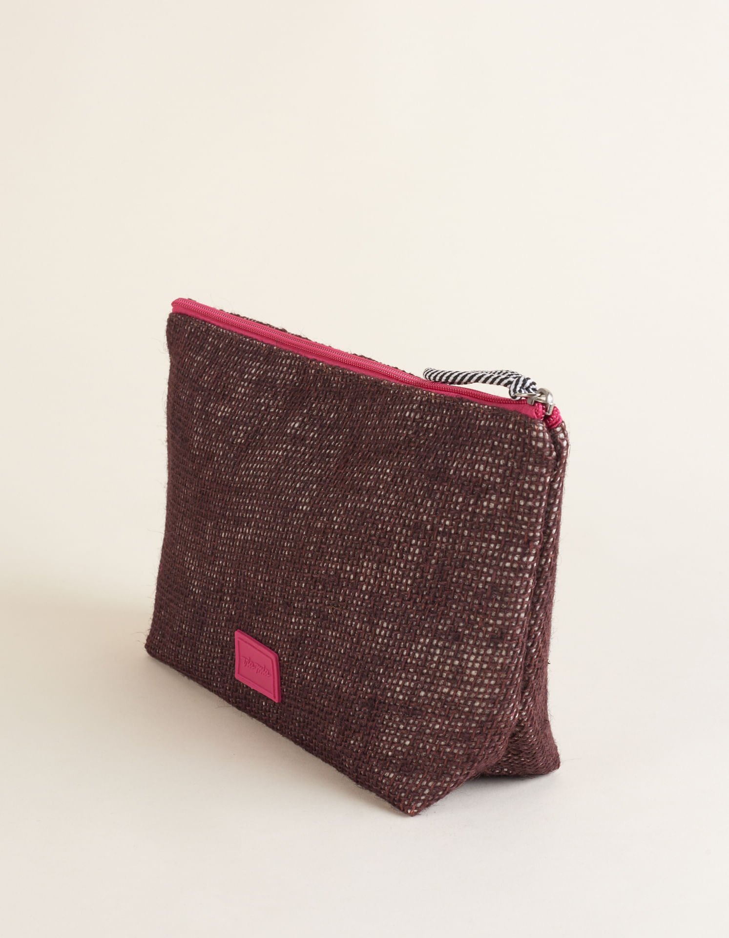 Necessaire Grande Juta - Cafe Marrom 1