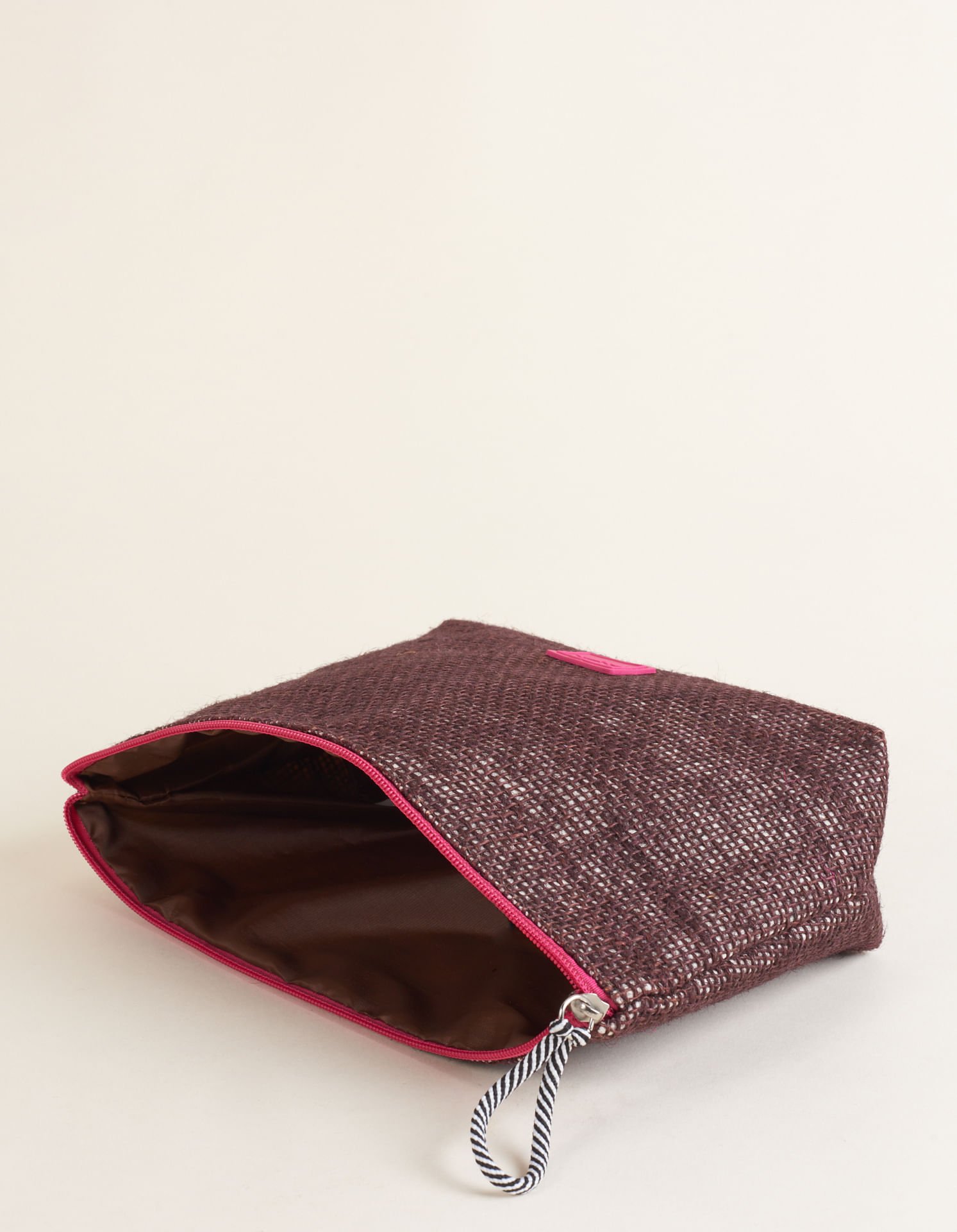 Necessaire Grande Juta - Cafe Marrom 2
