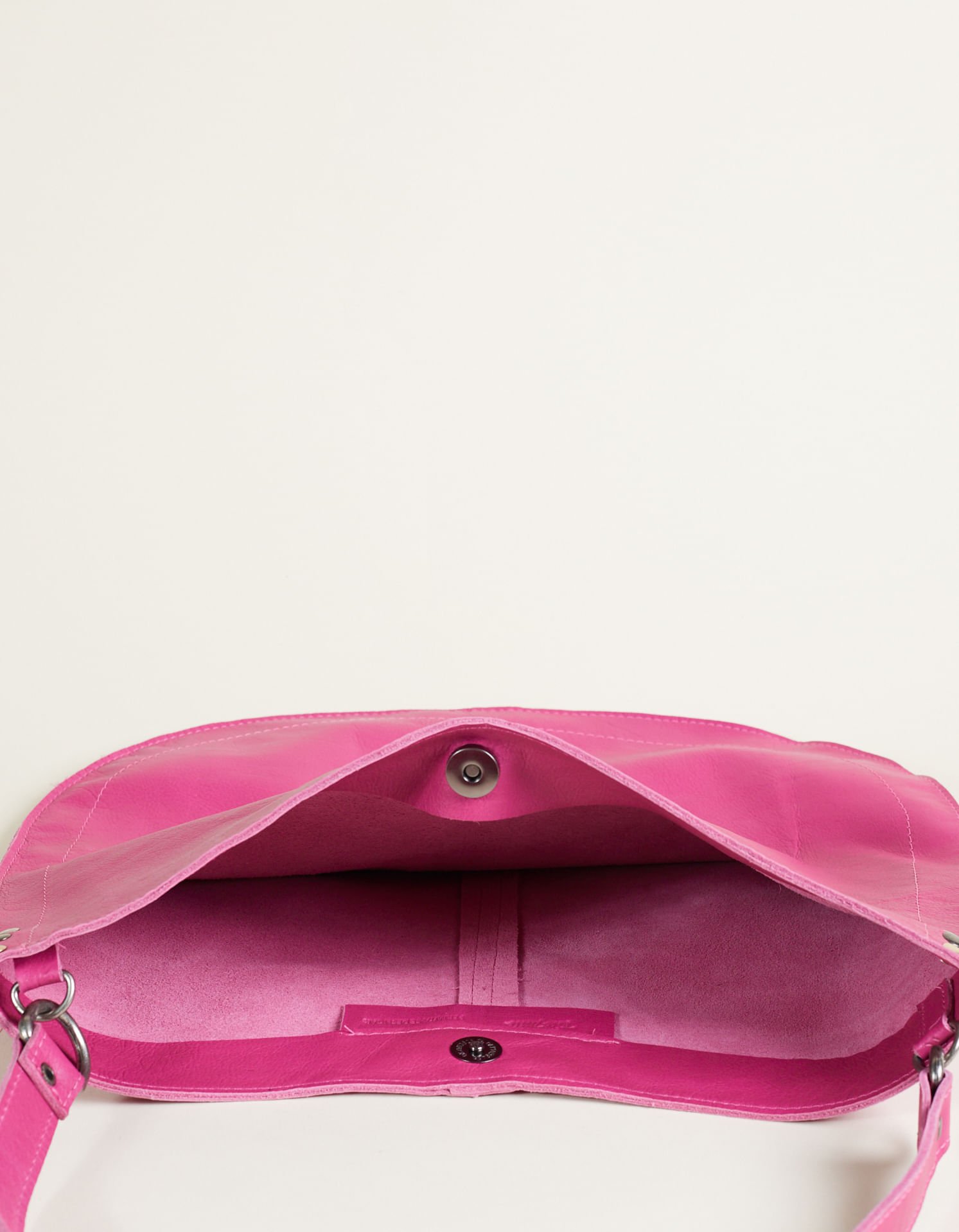 Bolsa Couro Grande detalhe Mix de Rebites - Fucsia Rosa 4