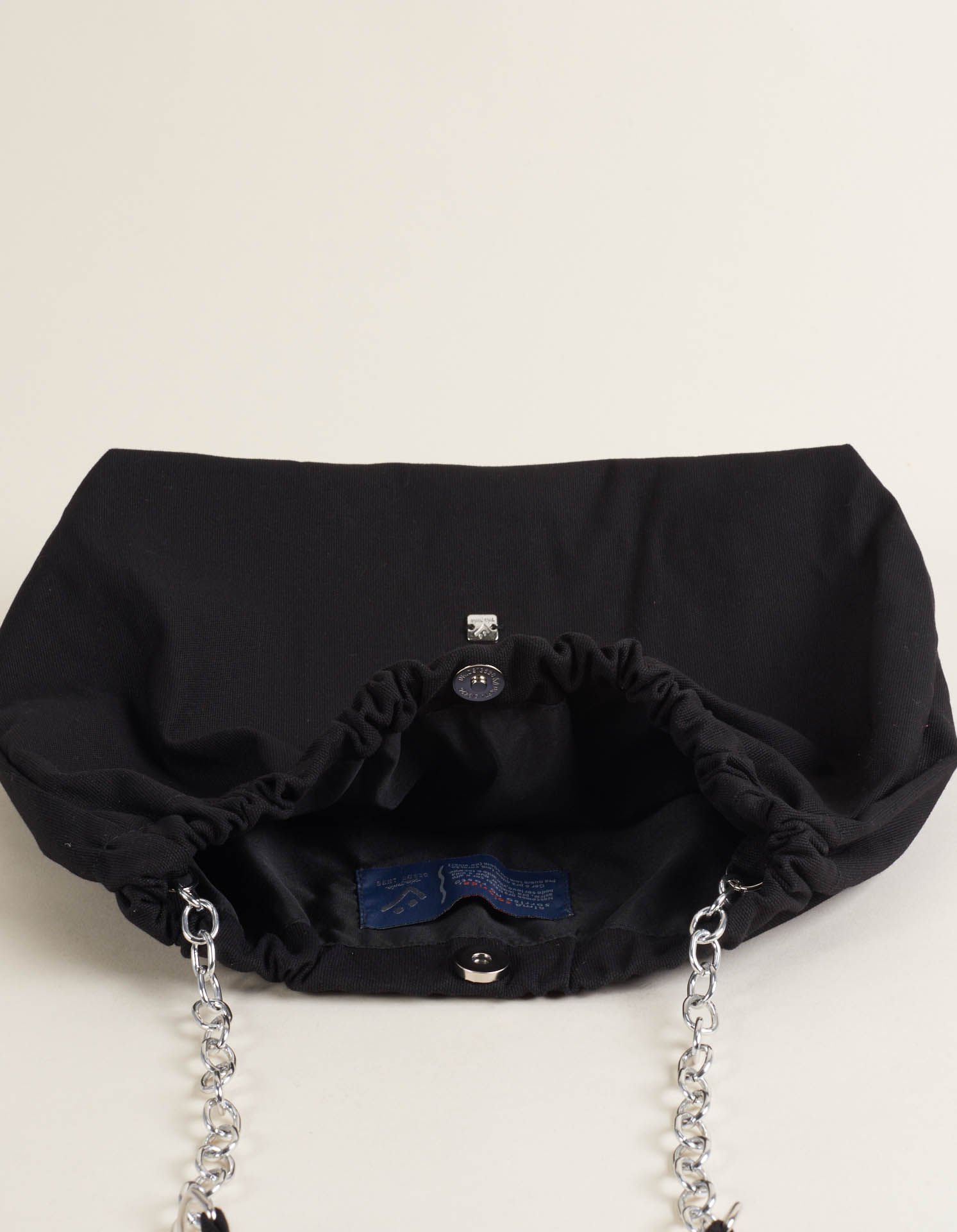 Bolsa Lona  Alça Corrente - Preto Preto 4