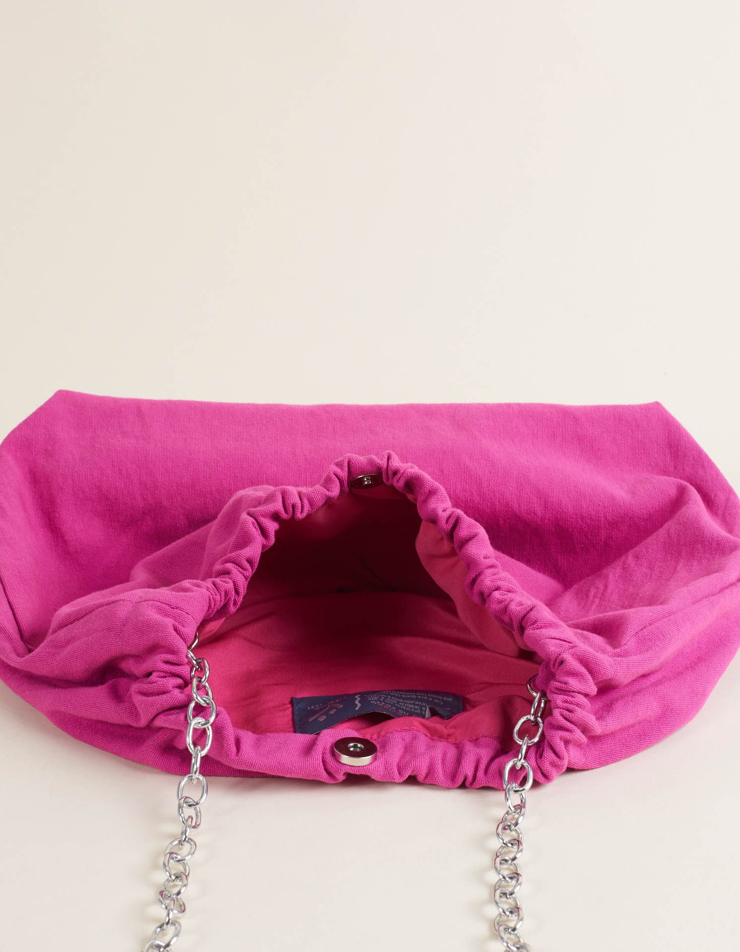 Bolsa Lona  Alça Corrente - Fucsia Rosa 4