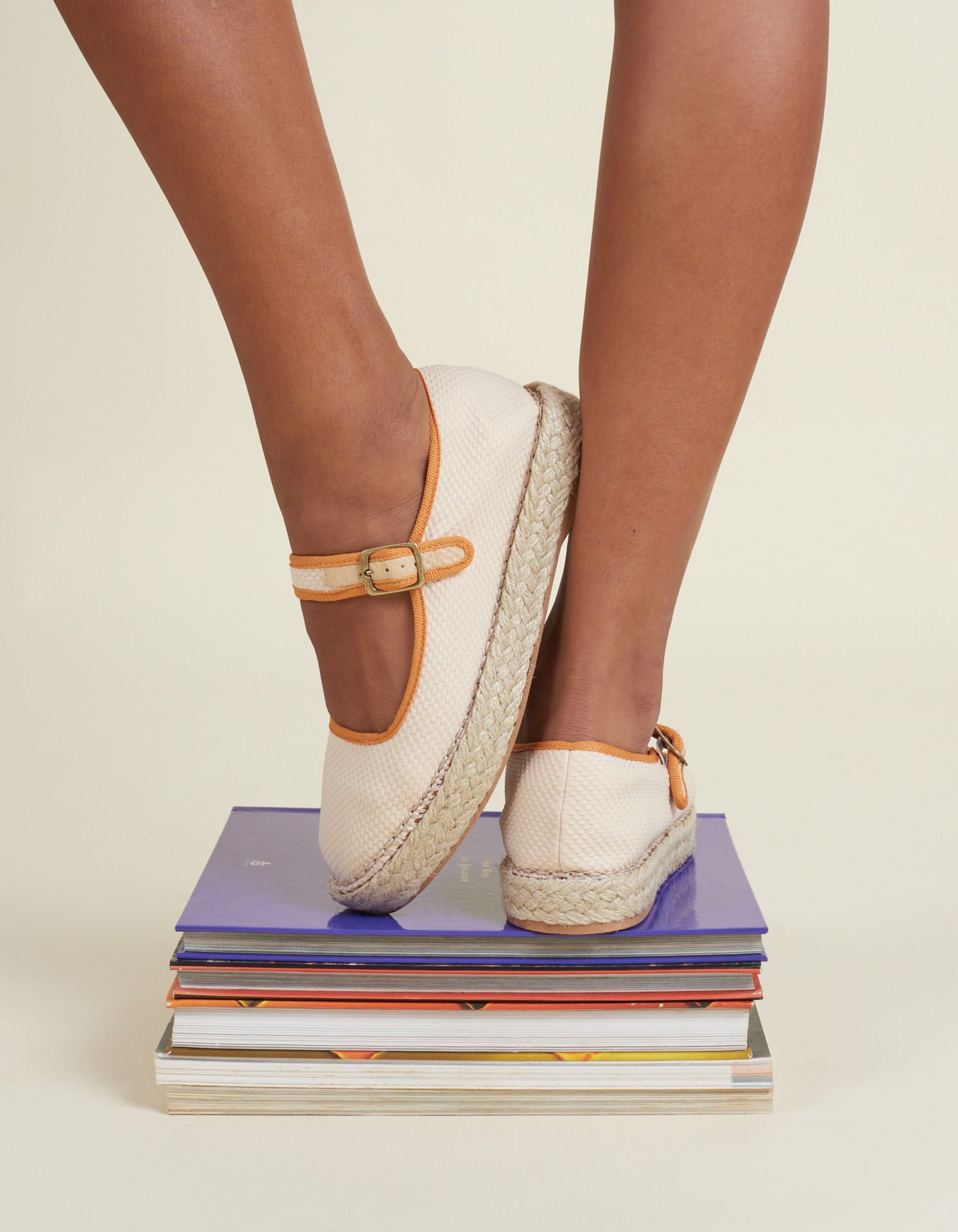 Mocassim mary jane malha - Off white Off White