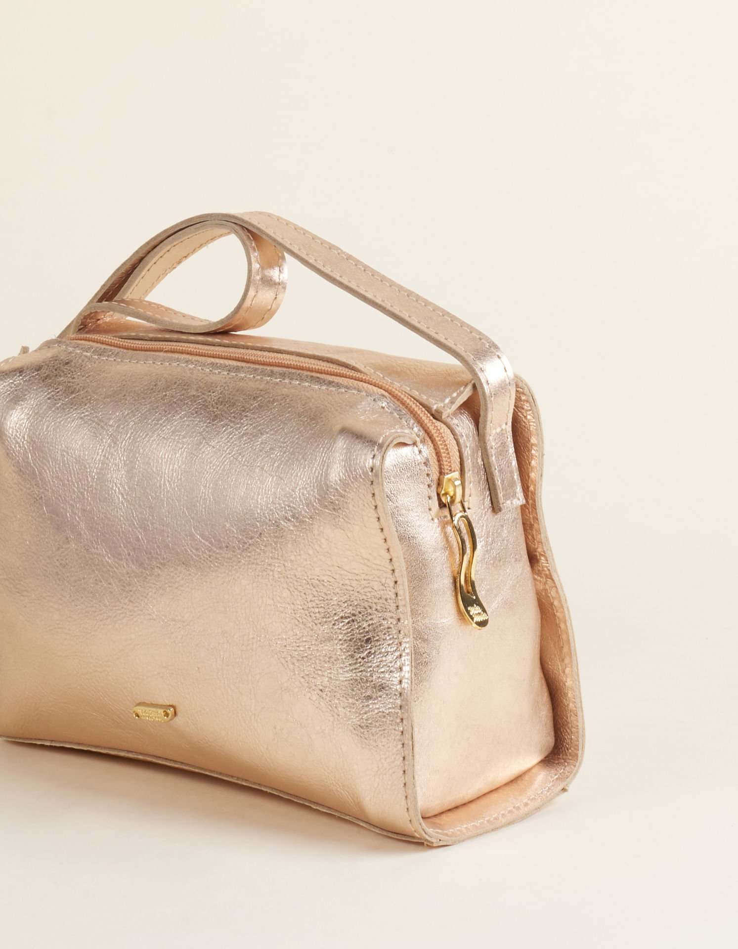 Bolsa pequena couro metalizado - Ouro light Ouro Light 2