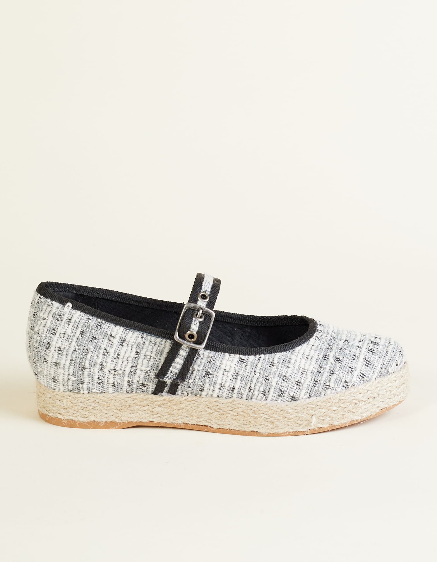 Mocassim Tecido Mescla - Preto Cinza 3