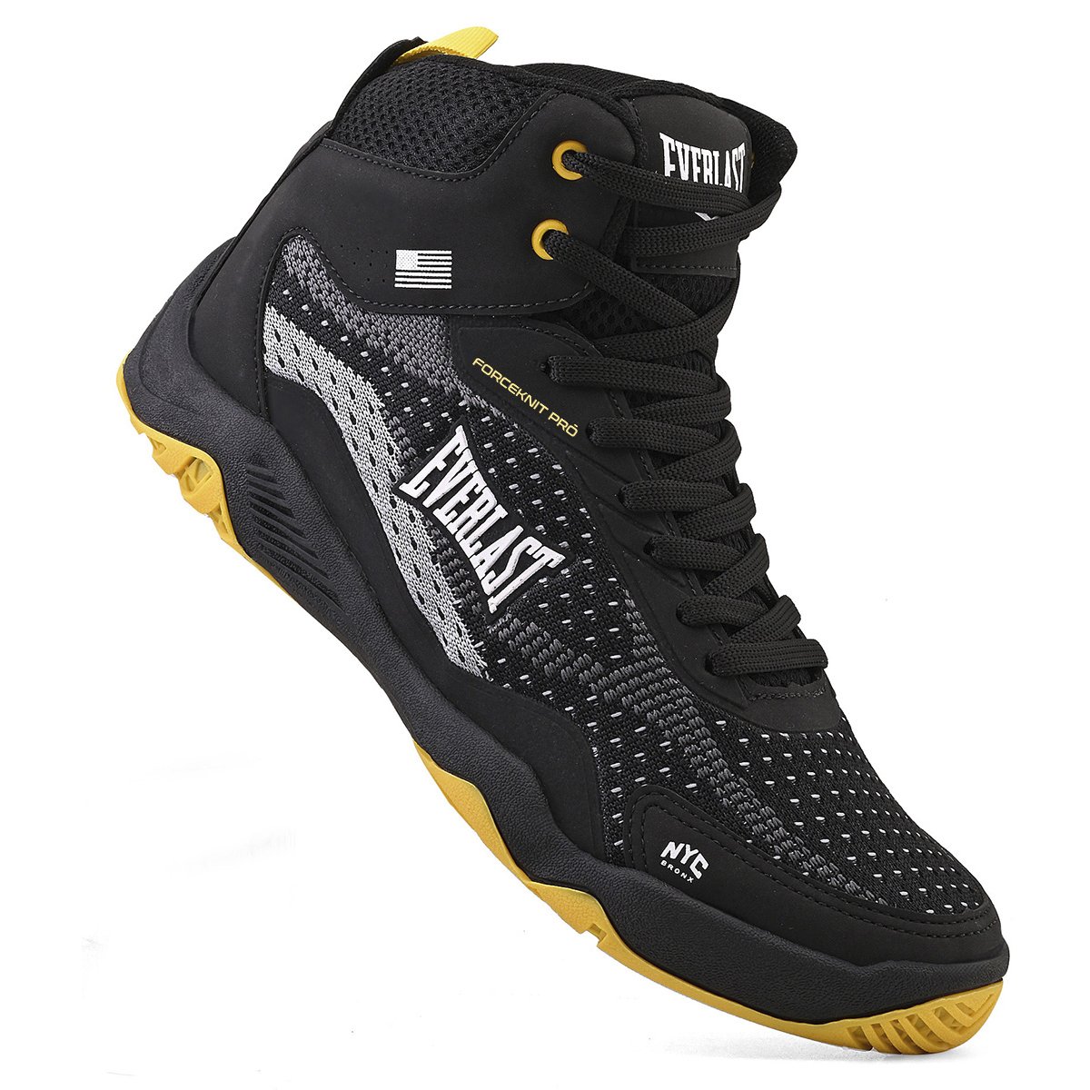 TÊNIS EVERLAST FORCEKNIT PRO Preto/Amarelo 4