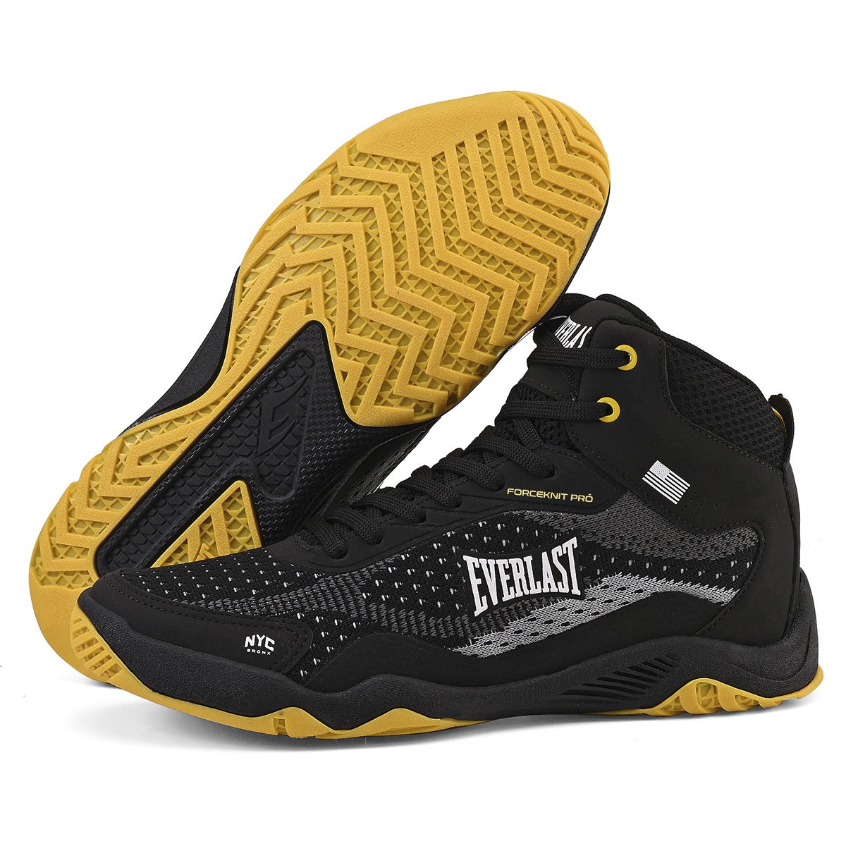 TÊNIS EVERLAST FORCEKNIT PRO Preto/Amarelo 6