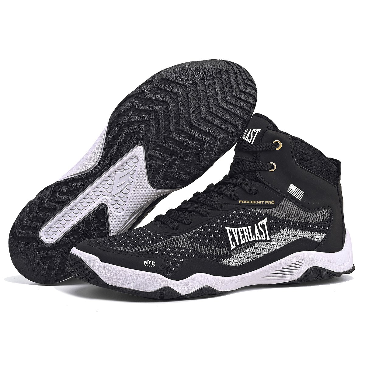 TÊNIS EVERLAST FORCEKNIT PRO Preto/Branco/Dourado 6