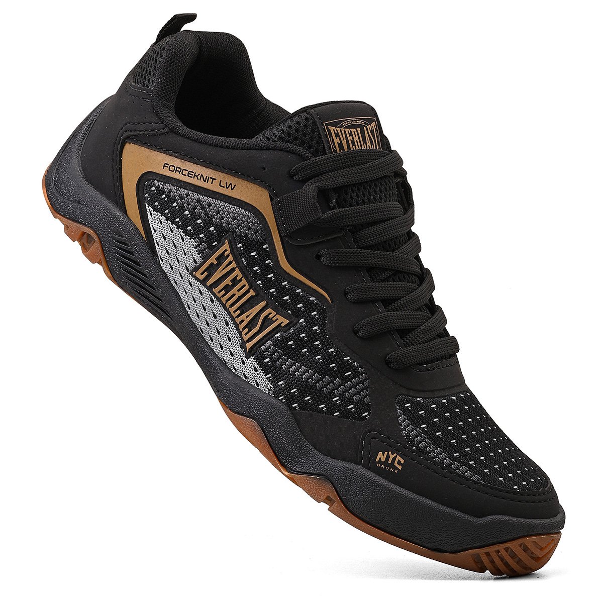 TÊNIS EVERLAST FORCEKNIT LW UNISSEX PRETO/DOURADO Preto/Dourado 4