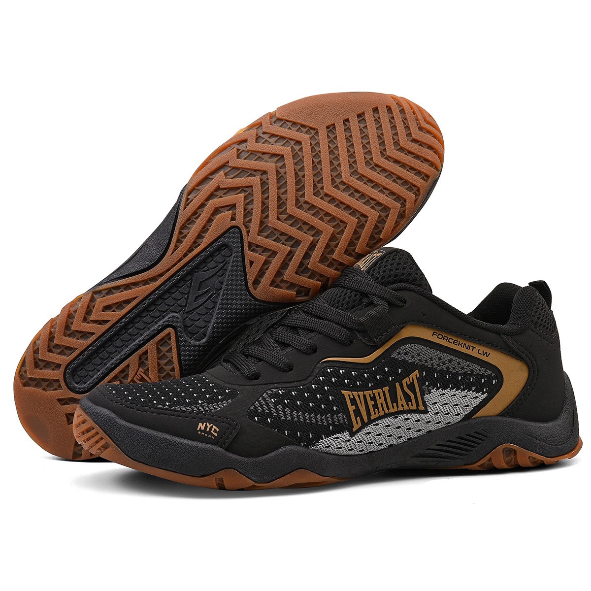 TÊNIS EVERLAST FORCEKNIT LW UNISSEX PRETO/DOURADO Preto/Dourado 6