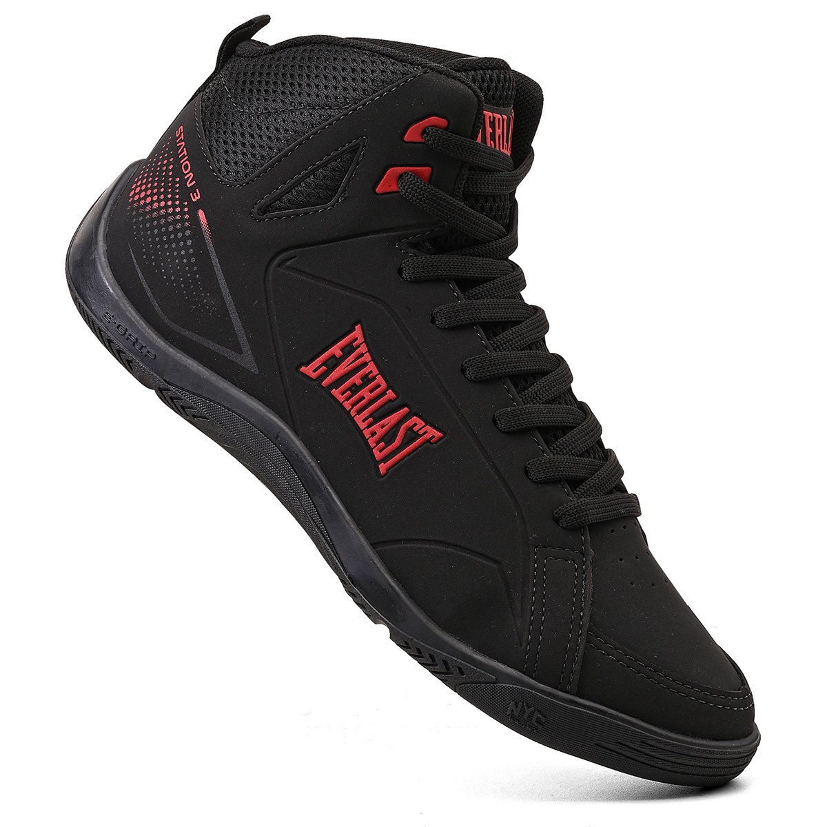 TÊNIS EVERLAST STATION 3 UNISSEX PRETO Preto/Vermelho 4