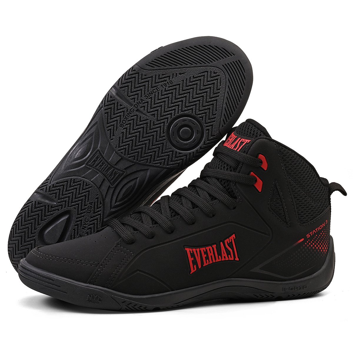 TÊNIS EVERLAST STATION 3 UNISSEX PRETO Preto/Vermelho 6