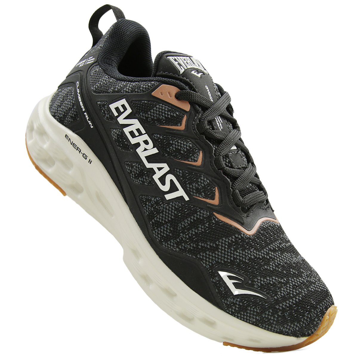 TÊNIS EVERLAST CLIMBER RUN PRETO/BEGE Preto 4