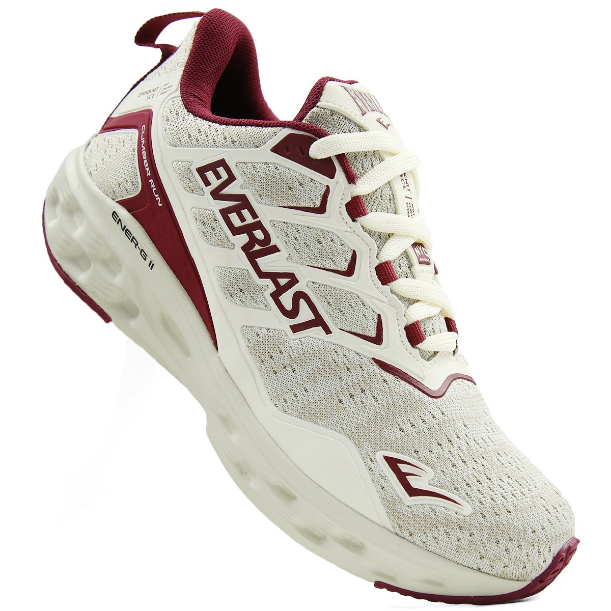 TÊNIS EVERLAST CLIMBER RUN UNISSEX BEGE/BORDO Off White 4