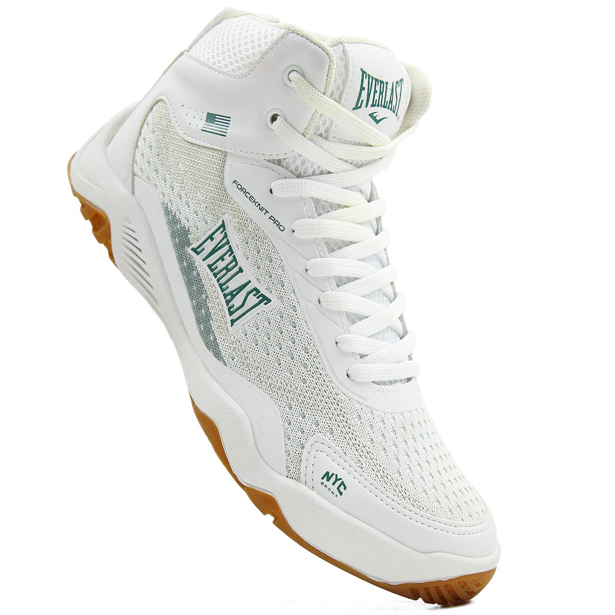 TÊNIS EVERLAST FORCEKNIT PRO UNISSEX BRANCO/VERDE Branco 4