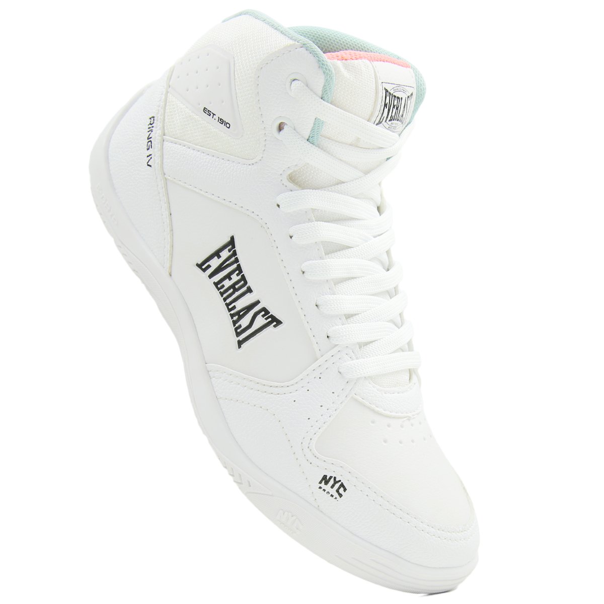 TÊNIS EVERLAST RING IV FEMININO BRANCO/PRETO Branco 4
