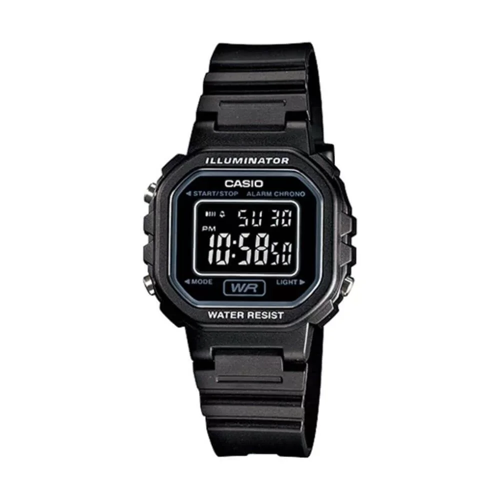 Relógio Preto Feminino Casio LA-20WH-1BDF-BR