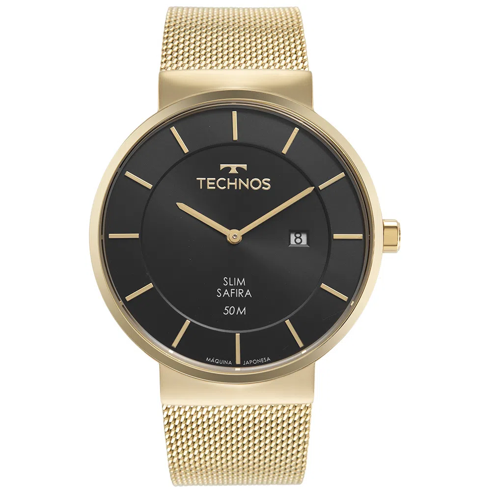 Relógio Dourado Masculino Technos Slim GM15AO/1P Dourado 1