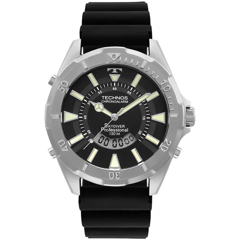 Relógio Prata Masculino Technos Skydiver WT205FZ/2P Prata 1