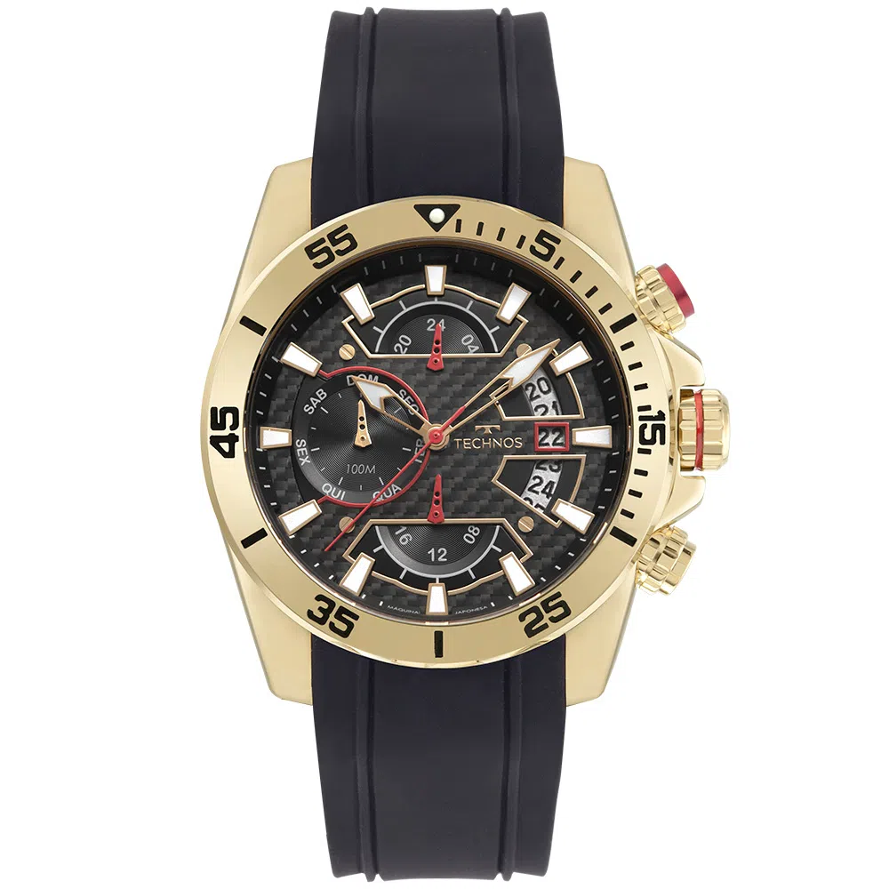 Relógio Masculino Carbon Technos JP15AA/0P Dourado 1