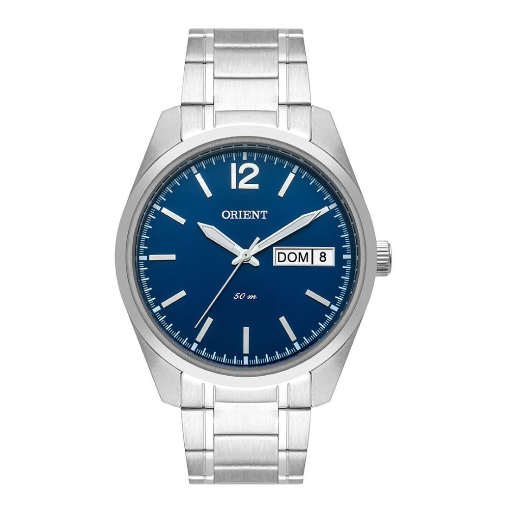 Relógio Orient Masculino Azul e Prata MBSS2025 Prata 1