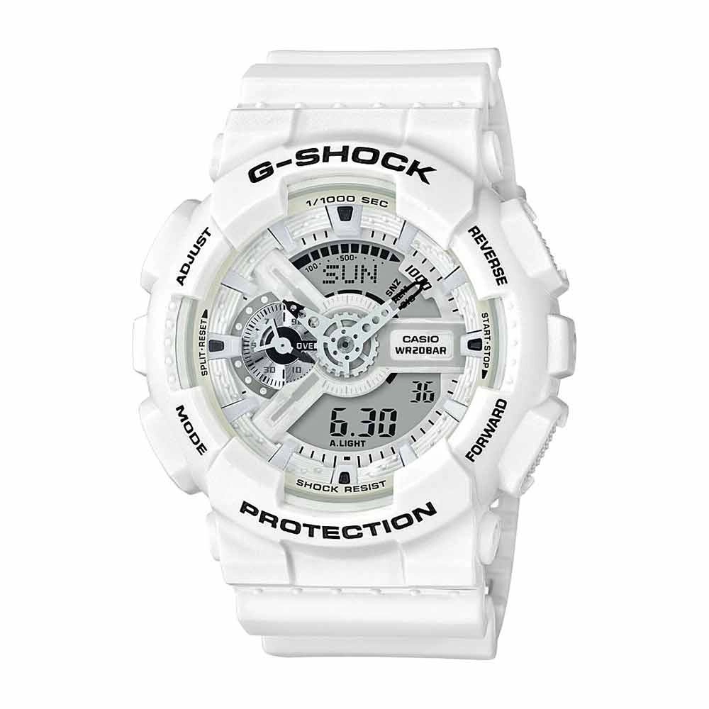 Relógio Casio G-shock Masculino Anadigi Ga-110mw-7adr Branco 1