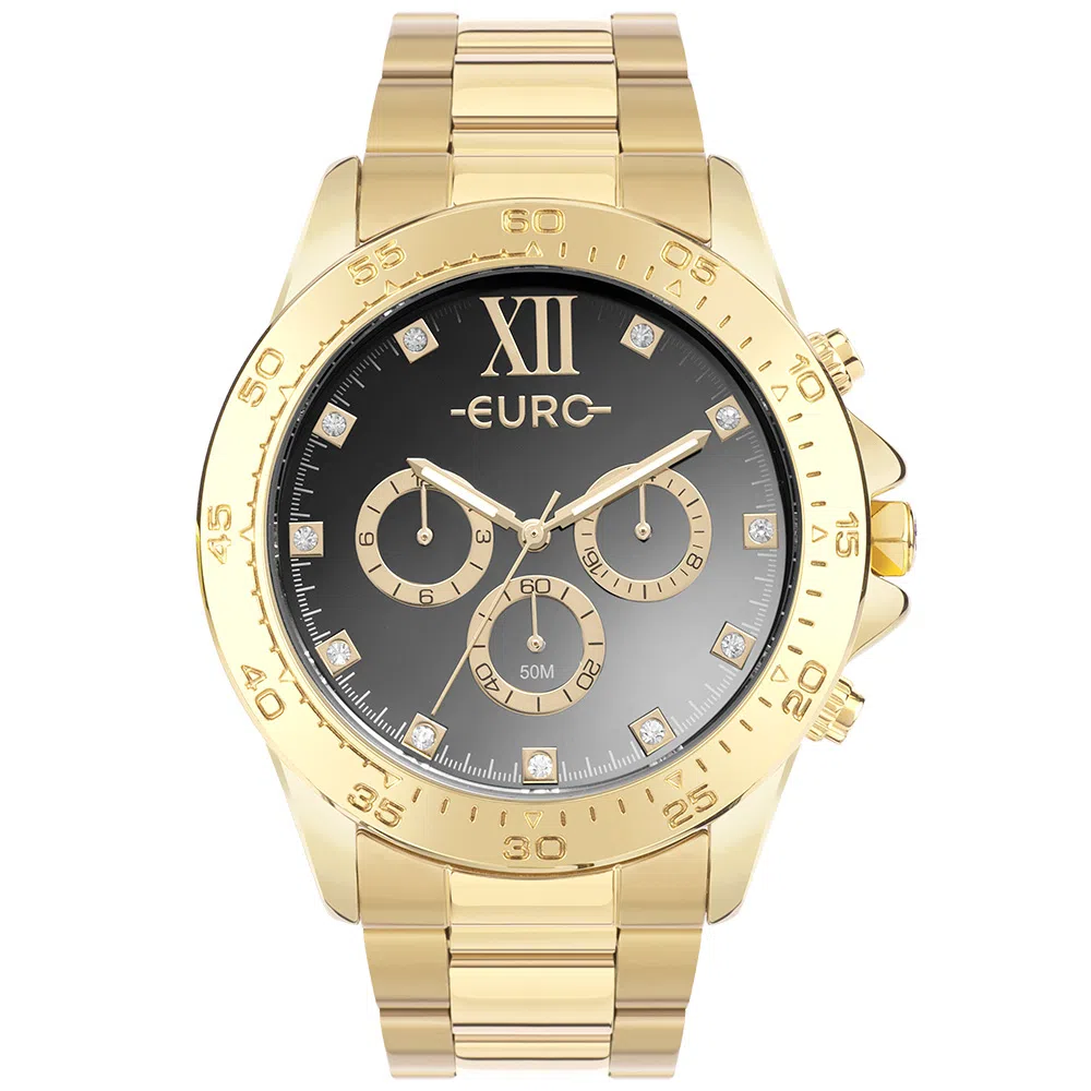 Relógio Dourado Feminino Euro Delux EUVD34AC/4P Dourado 1