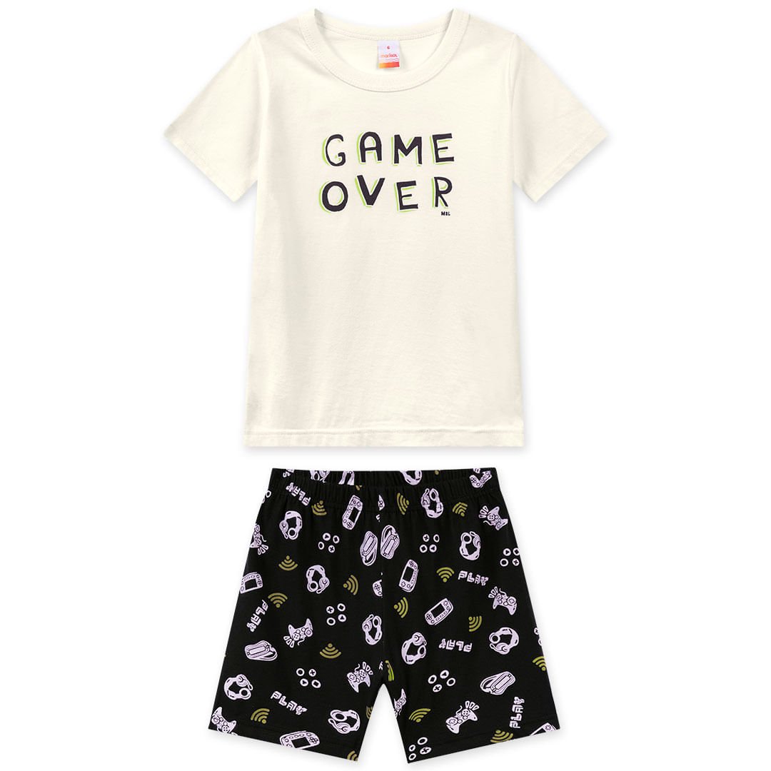 Pijama Infantil Menino Com Aroma - Preto