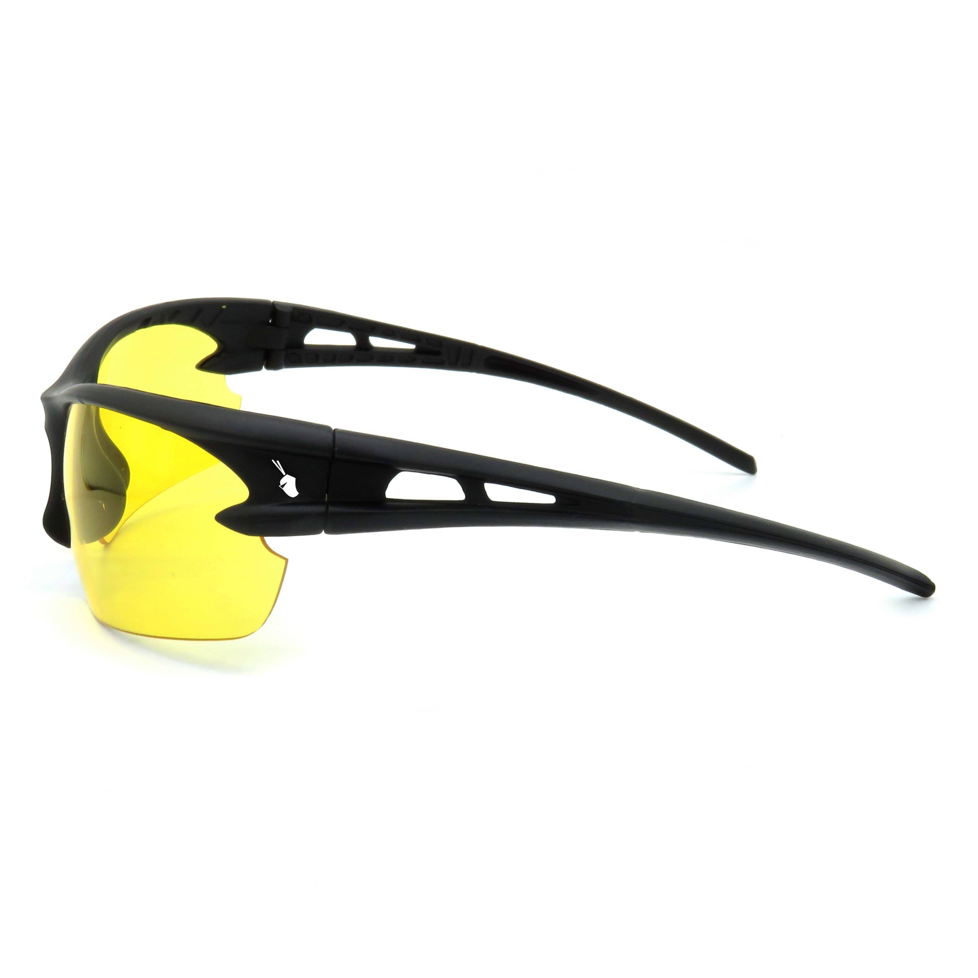 Óculos Solar Prorider Preto Fosco com Lente Amarela - AL9109 Preto 4