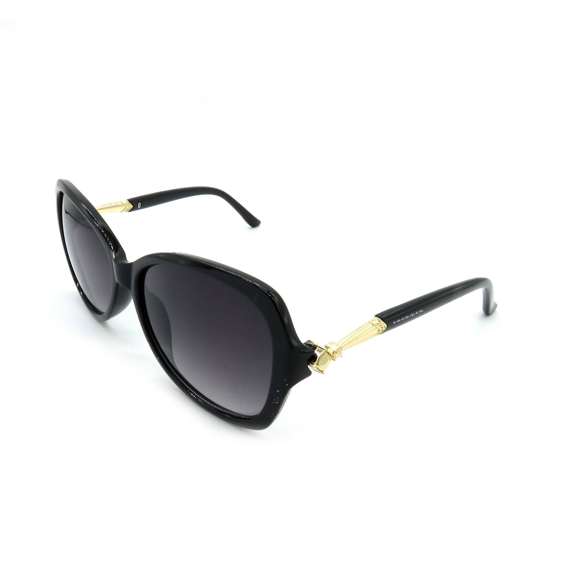 Óculos Solar Prorider Preto e Dourado Com Lente Degradê Fumê - HF8124 Preto 1