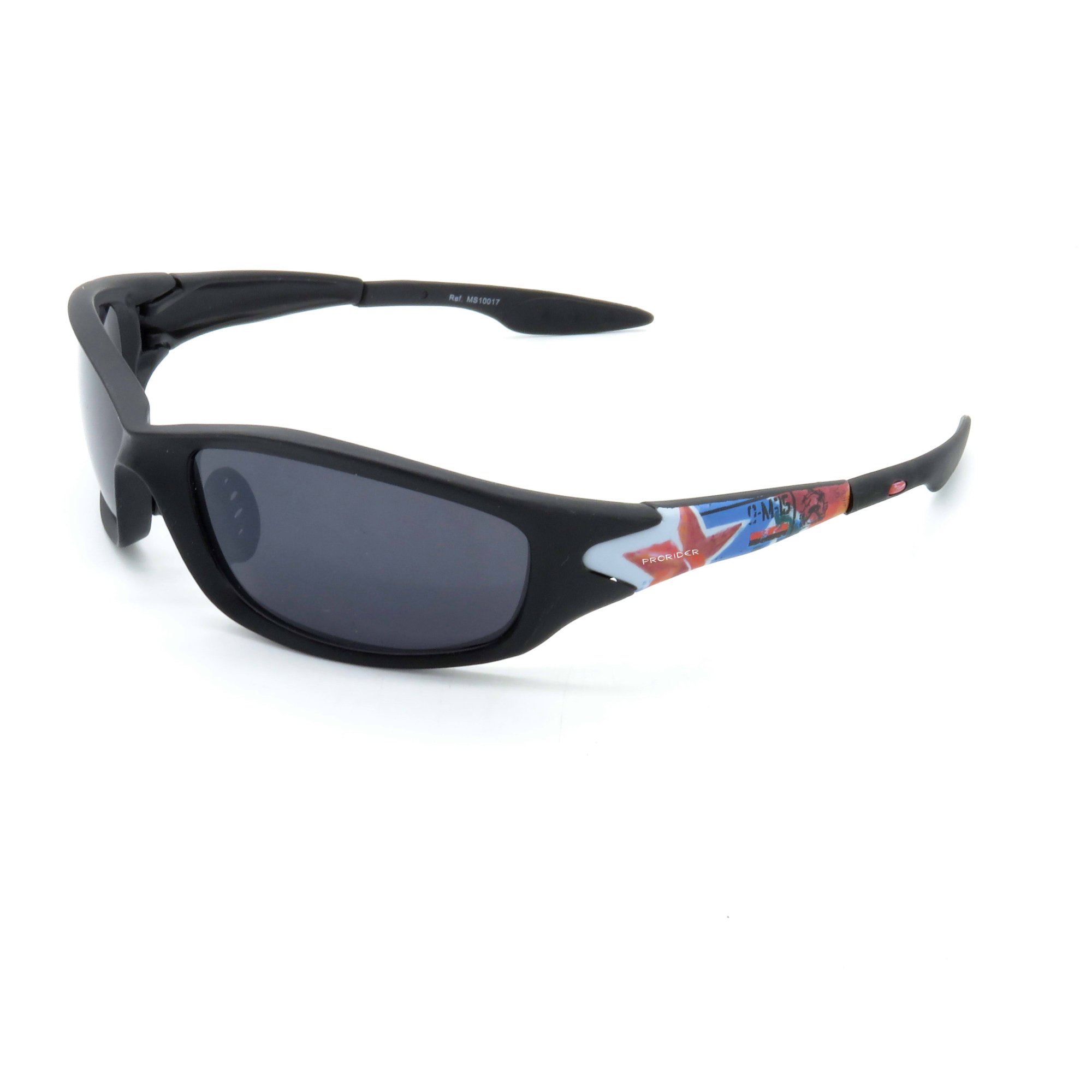Óculos de Sol Prorider Retrô Preto Fosco Detalhado com Lente Fumê - MS10017 Preto 1