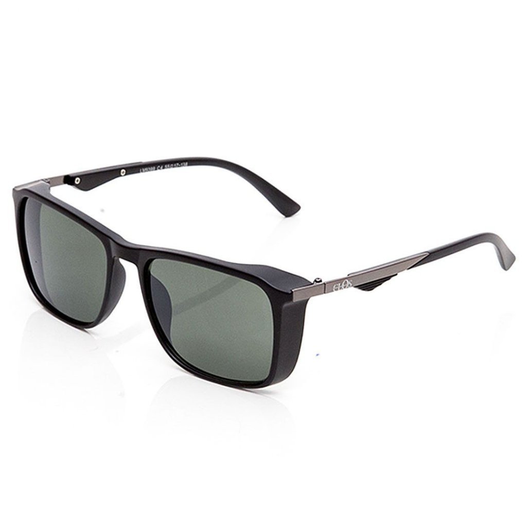 Óculos de Sol Clos Quadrado Preto Fosco Preto 1