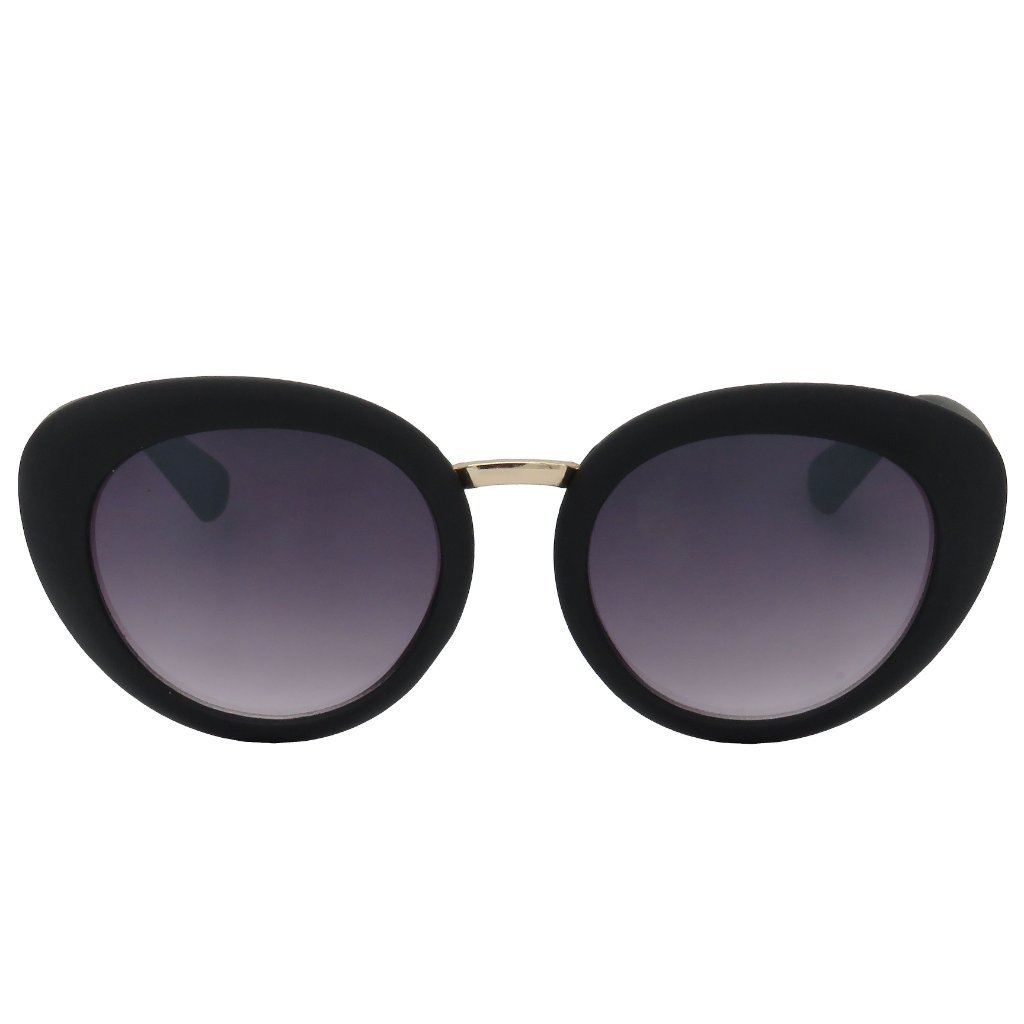 Óculos de Sol OTTO em Grilamid TR-90® Redondo Preto Fosco e Dourado Preto 2