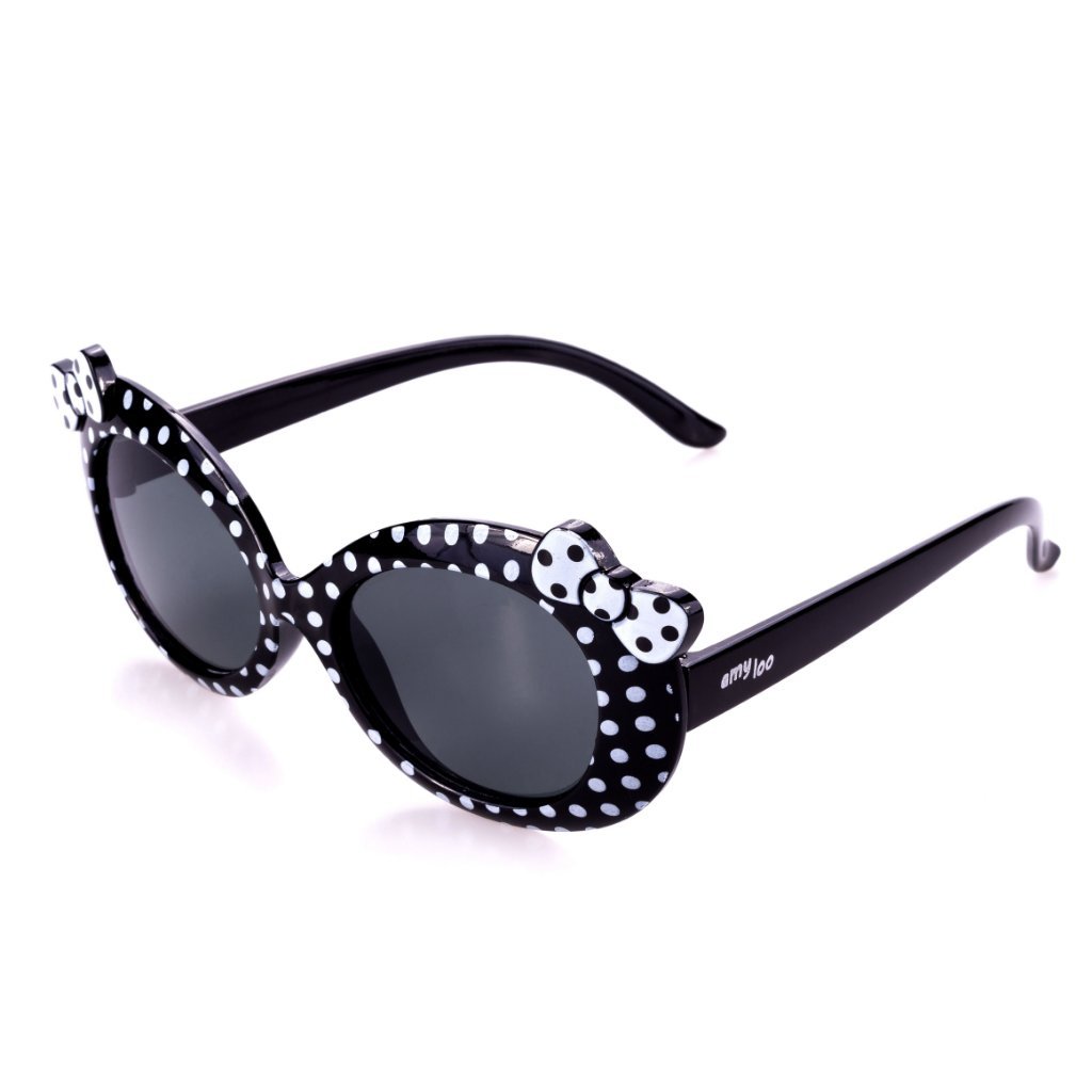 Óculos de Sol Amy Loo Laço com Bolinhas preto Preto 1