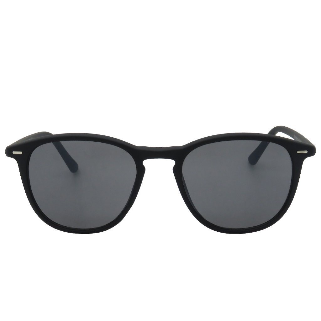 Óculos de Sol OTTO em Grilamid® TR-90 Redondo Preto Fosco Emborrachado Preto 2