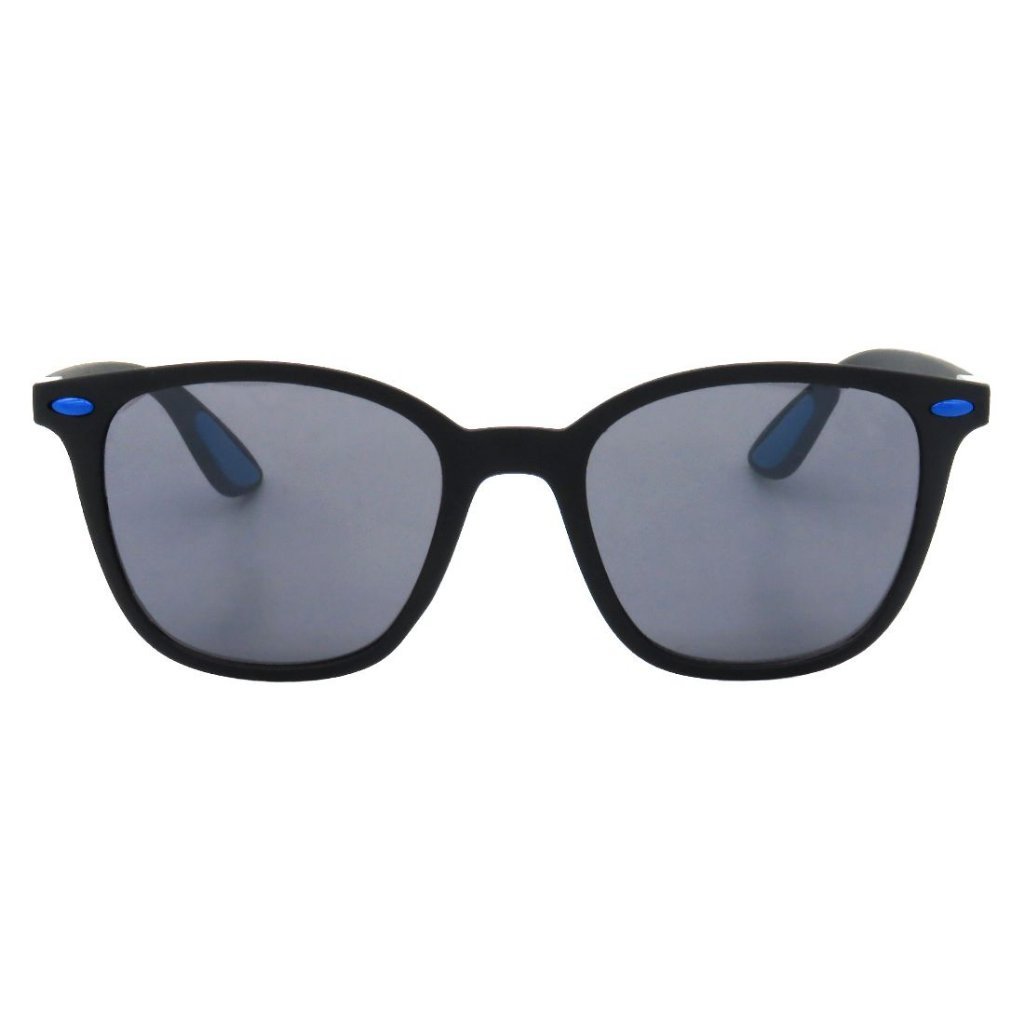 Óculos de Sol OTTO em Grilamid® TR-90 Quadrado Preto Fosco com Azul Preto 2
