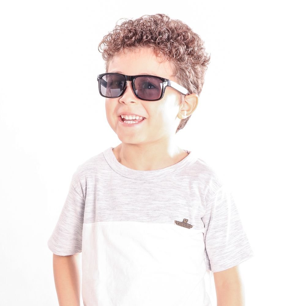 Óculos De Sol Infantil Eva Solo Preto Preto 2