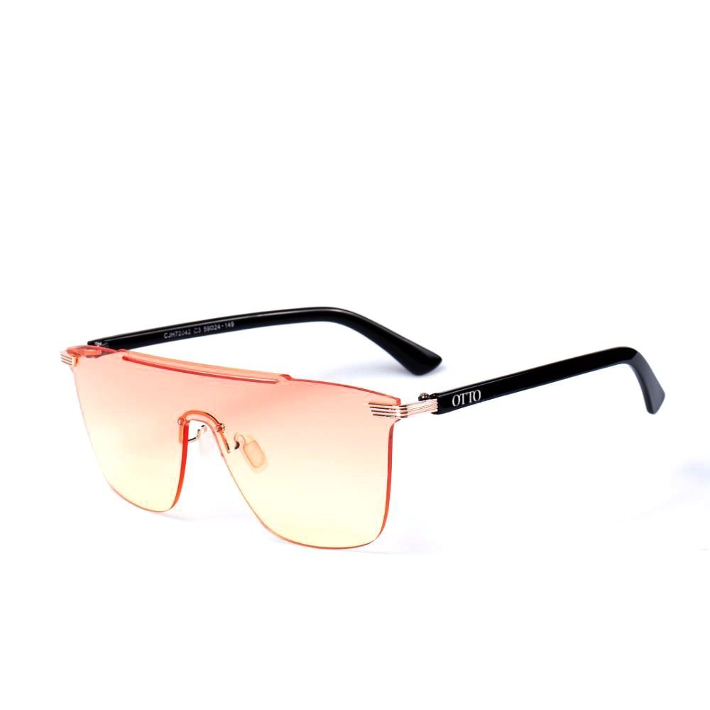 Óculos de Sol OTTO - Preto com Lente Degradê Rosa e Amarelo Preto