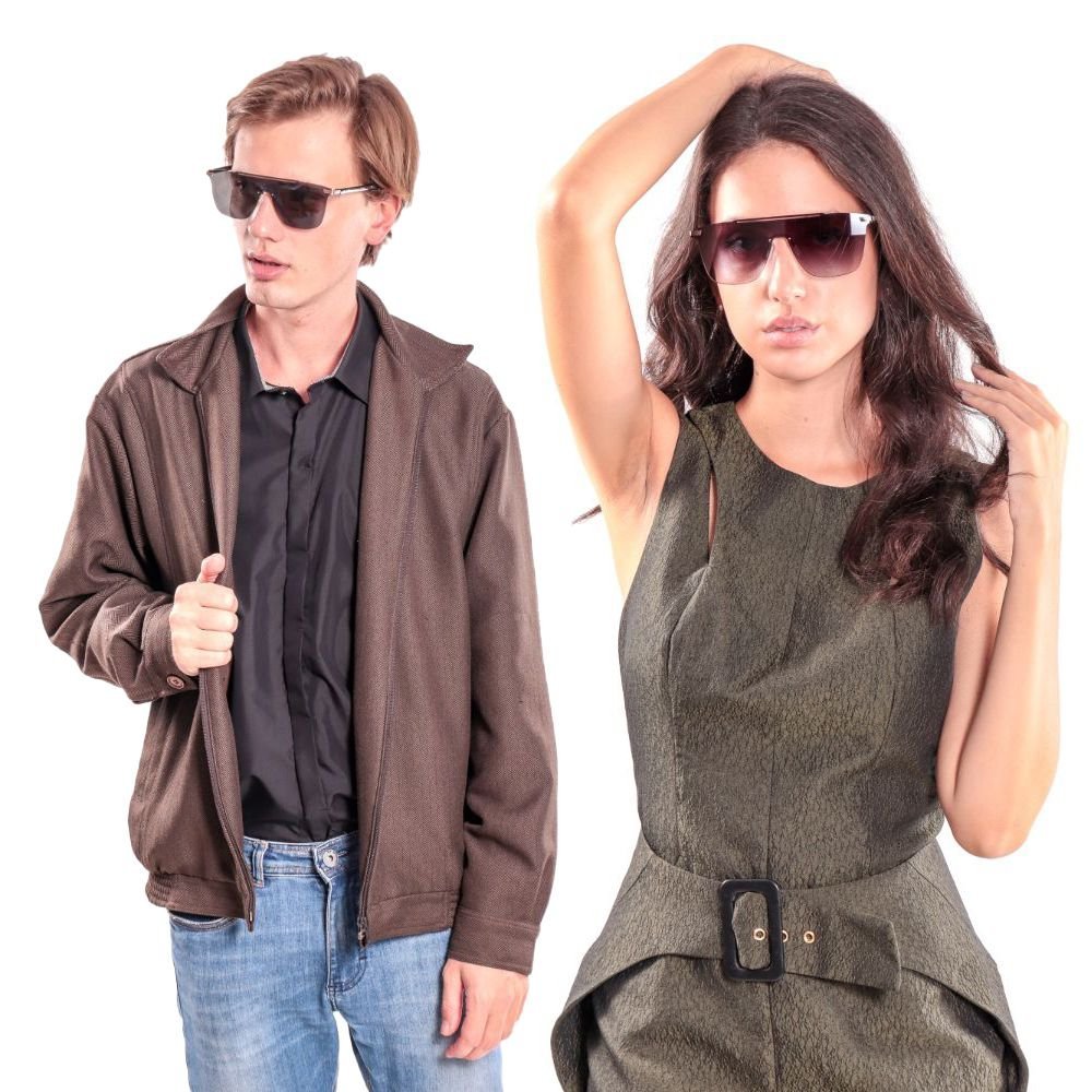 Óculos de Sol OTTO - Preto com Dourado Lente Degradê Preto 2