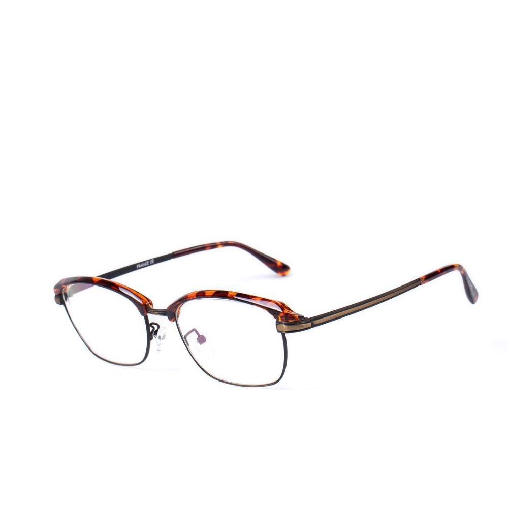 Óculos Receituário Otto - Em Animal Print Com Dourado E Preto Fosco Multicores 3