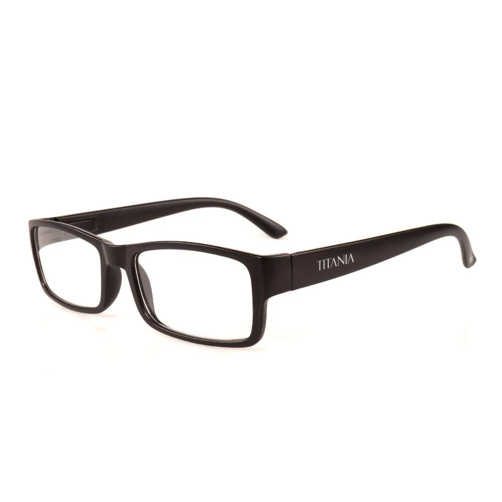 Óculos Receituário Titania Preto Fosco Retangular Preto 3