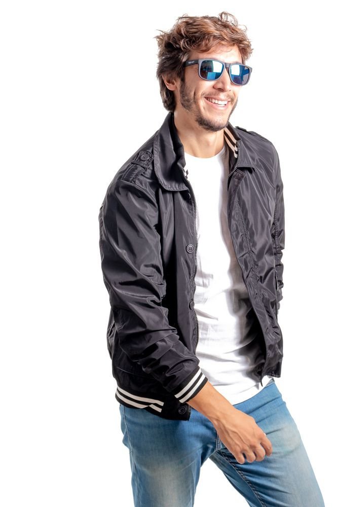 Óculos de Sol Voor Vert Preto Fosco com Lente Espelhada Azul - VVOCS25247-1 Preto 3
