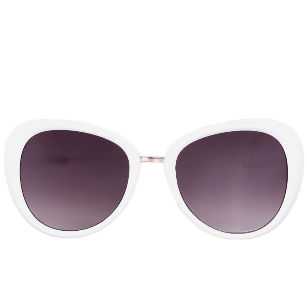 Óculos de Sol Feminino Bell Clover Branco com Dourado Branco 3