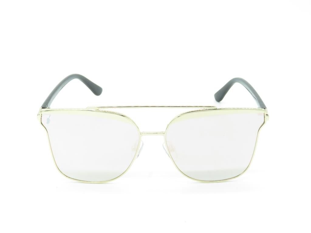 Óculos de Sol Paul Ryan Prata com Preto - FY8066 Preto 1